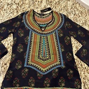 NWT Tolani silk long sleeve blouse - M